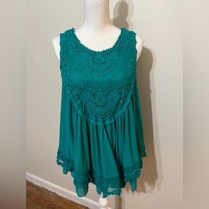 Gorgeous deep teal sleeveless top